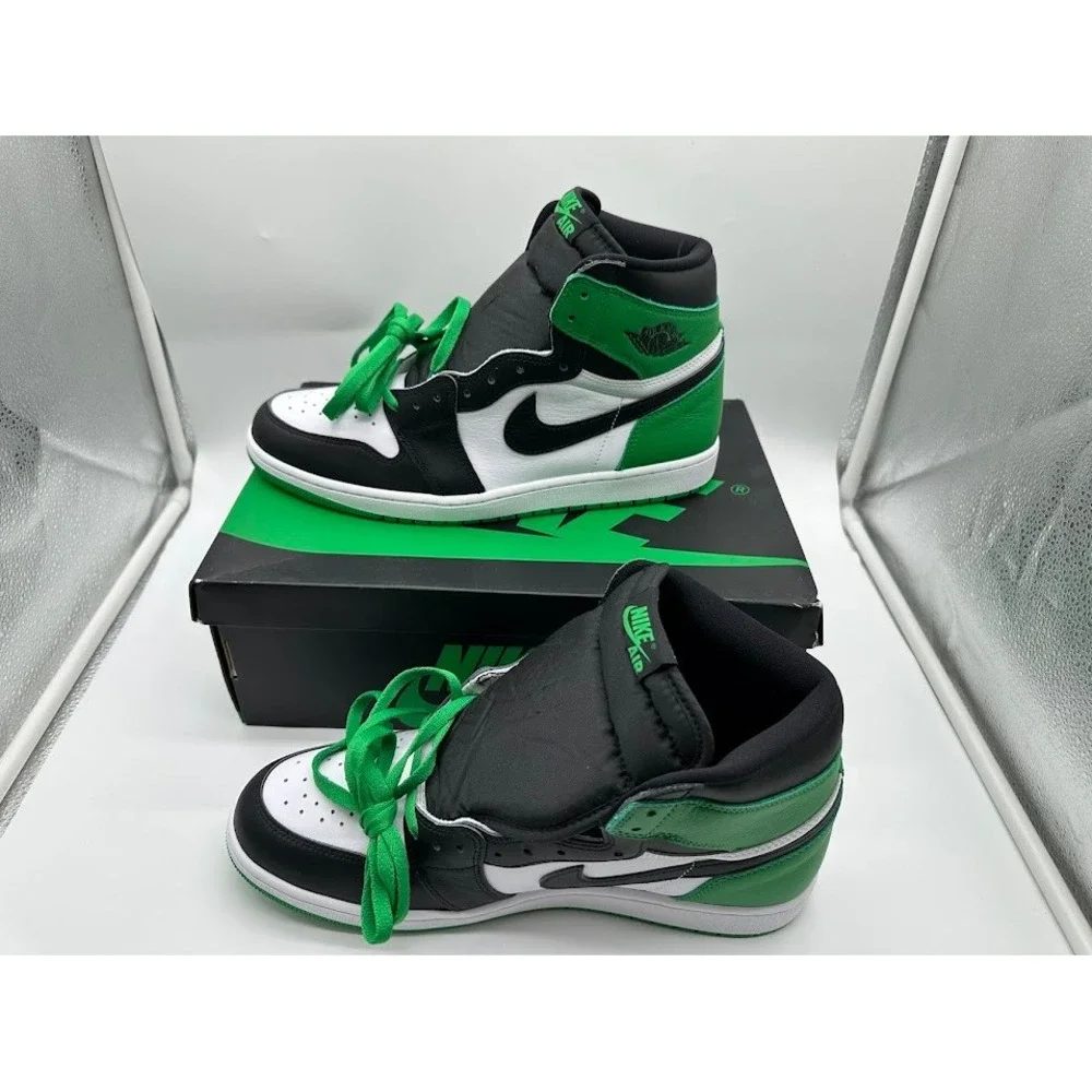Nike‎ Air Jordan 1 Retro High OG Lucky Green Black White DZ5485-031 Mens Shoes